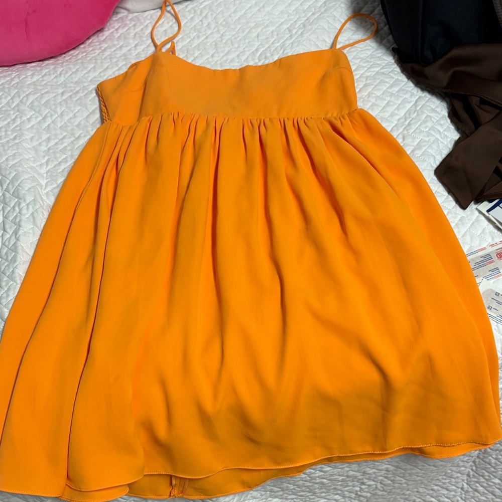 Amanda Uprichard Bold Orange Dress